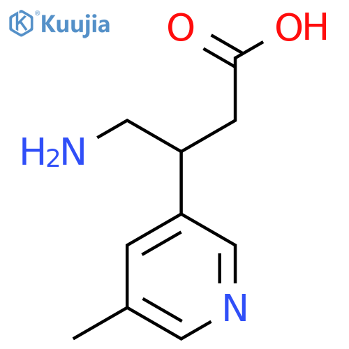 4-amino-3-(5-methylpyridin-3-yl)butanoic acid structure