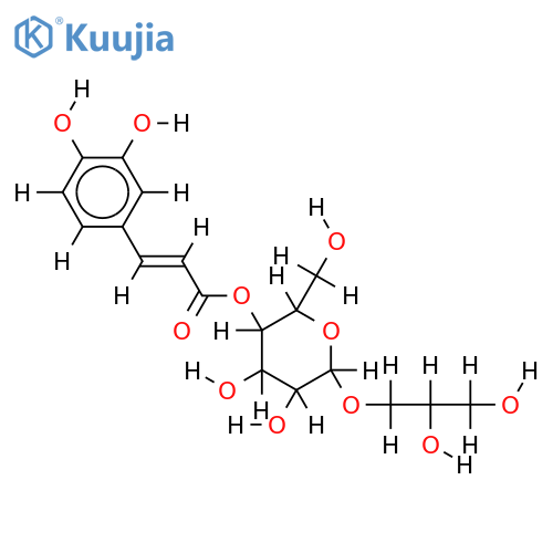 4'-O-(3,4-Dihydroxycinnamoyl)-beta-D-(2R)-1-O-Glucopyranosylglycerol structure