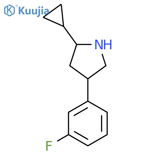 2-cyclopropyl-4-(3-fluorophenyl)pyrrolidine structure