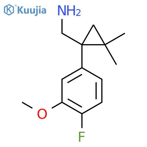 1-(4-fluoro-3-methoxyphenyl)-2,2-dimethylcyclopropylmethanamine structure