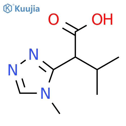 3-methyl-2-(4-methyl-4H-1,2,4-triazol-3-yl)butanoic acid structure