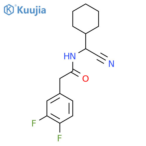 N-[cyano(cyclohexyl)methyl]-2-(3,4-difluorophenyl)acetamide structure
