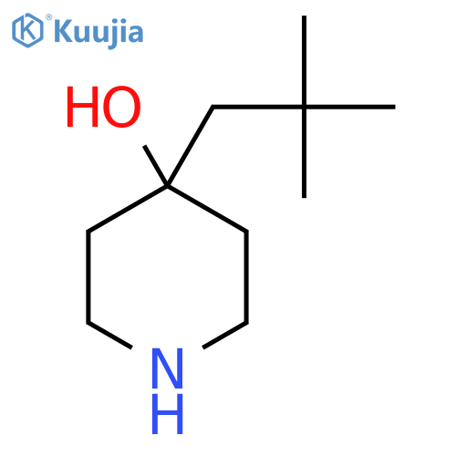 4-(2,2-dimethylpropyl)piperidin-4-ol structure