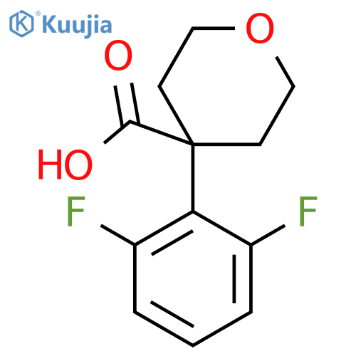 4-(2,6-Difluorophenyl)oxane-4-carboxylic acid structure