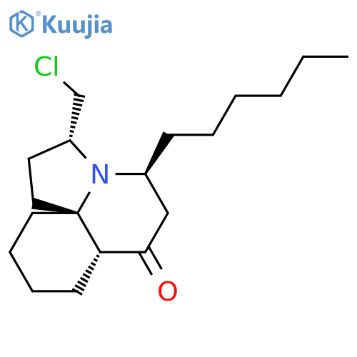 (3R,5S,7Ar,11aR)-3-(chloromethyl)-5-hexyl-1,2,3,5,6,7a,8,9,10,11-decahydropyrrolo[2,1-j]quinolin-7-one structure