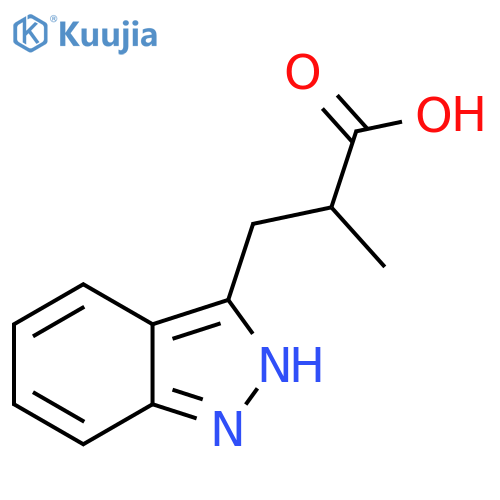 3-(1H-indazol-3-yl)-2-methylpropanoic acid structure