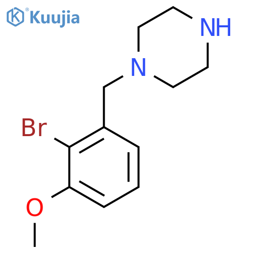 1-(2-bromo-3-methoxyphenyl)methylpiperazine structure