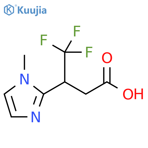 4,4,4-trifluoro-3-(1-methyl-1H-imidazol-2-yl)butanoic acid structure