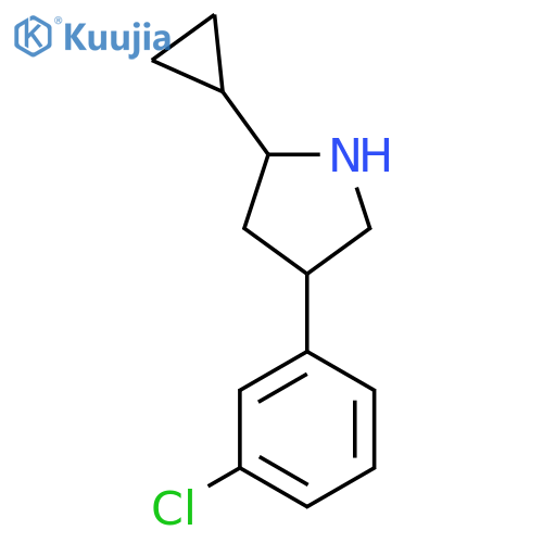 4-(3-chlorophenyl)-2-cyclopropylpyrrolidine structure