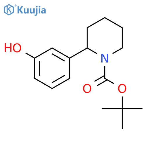 Tert-butyl 2-(3-hydroxyphenyl)piperidine-1-carboxylate structure