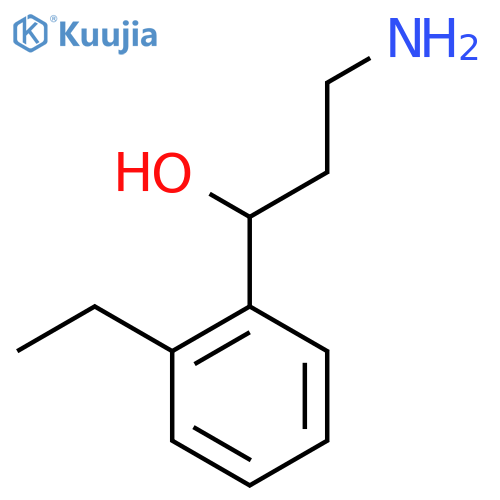 3-Amino-1-(2-ethylphenyl)propan-1-ol structure