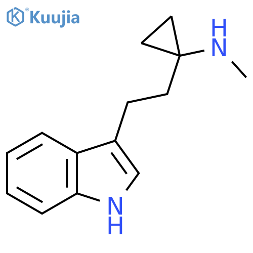 1-2-(1H-indol-3-yl)ethyl-N-methylcyclopropan-1-amine structure