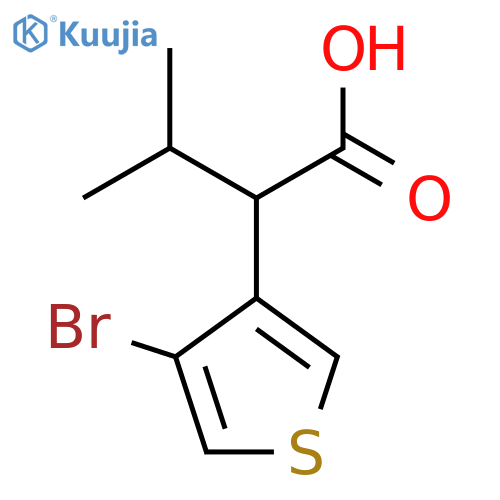 2-(4-Bromothiophen-3-yl)-3-methylbutanoic acid structure
