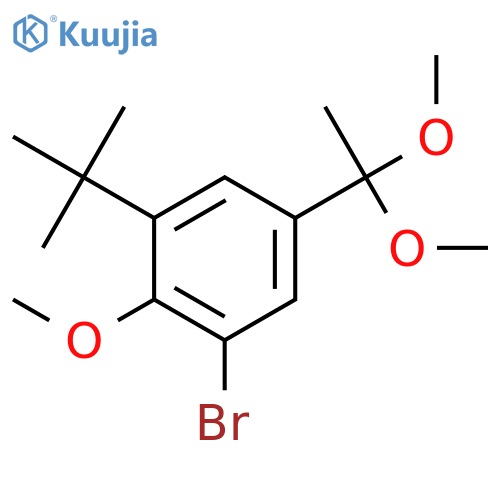 1-Bromo-3-(tert-butyl)-5-(1,1-dimethoxyethyl)-2-methoxybenzene structure