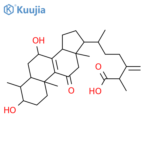 3,7-Dihydroxy-4-methyl-11-oxoergost-8,24(28)-dien-26-oic acid; (3β,4α,5α,7β,25R)-form structure