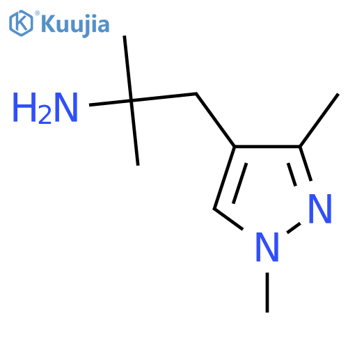 1-(1,3-dimethyl-1H-pyrazol-4-yl)-2-methylpropan-2-amine structure