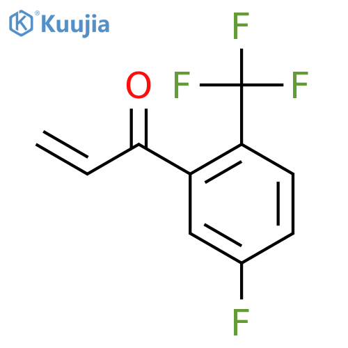 1-5-fluoro-2-(trifluoromethyl)phenylprop-2-en-1-one structure
