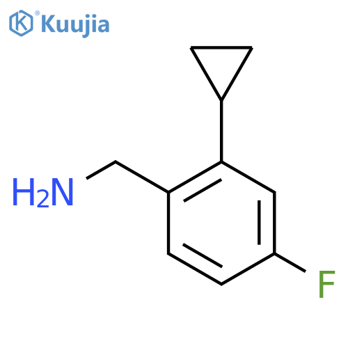 (2-Cyclopropyl-4-fluorophenyl)methanamine structure