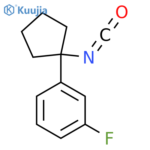 1-fluoro-3-(1-isocyanatocyclopentyl)benzene structure