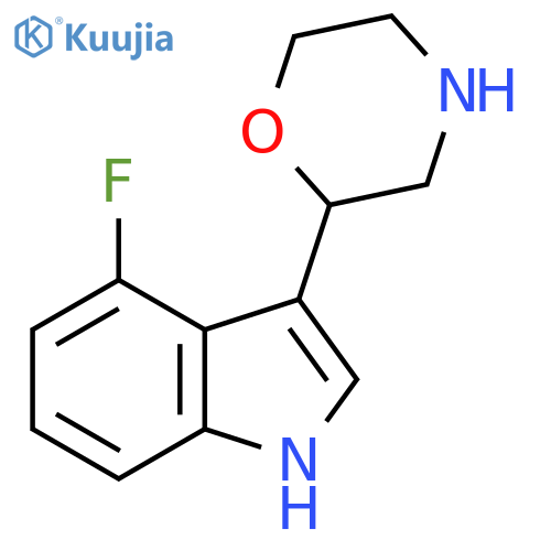 4-fluoro-3-(morpholin-2-yl)-1H-indole structure