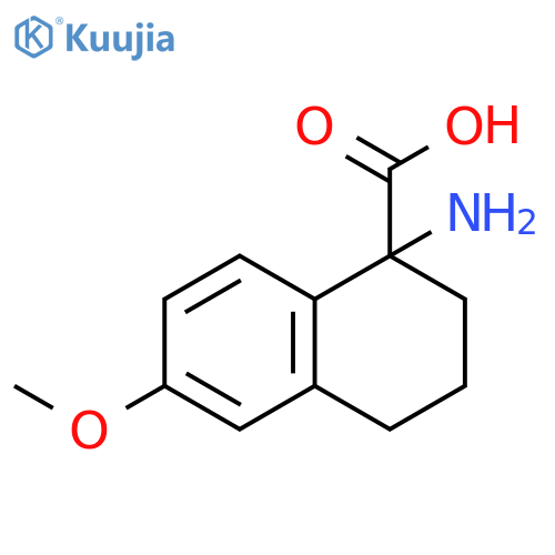 1-amino-6-methoxy-1,2,3,4-tetrahydronaphthalene-1-carboxylic acid structure