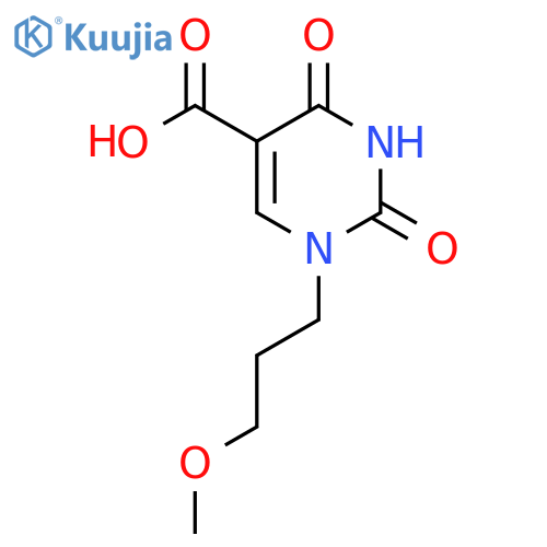 1-(3-Methoxypropyl)-2,4-dioxopyrimidine-5-carboxylic acid structure