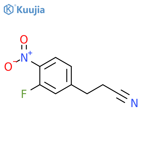 3-(3-fluoro-4-nitrophenyl)propanenitrile structure