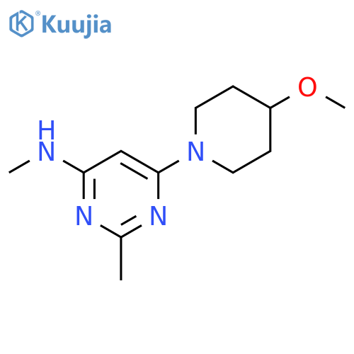6-(4-methoxypiperidin-1-yl)-N,2-dimethylpyrimidin-4-amine structure