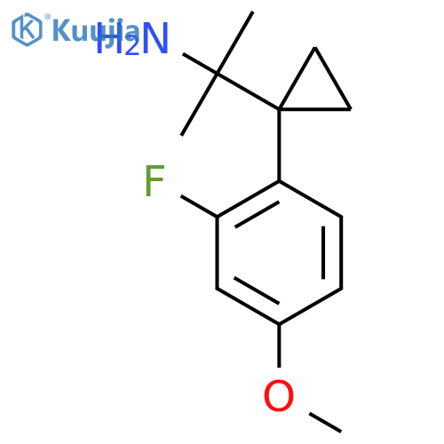 2-1-(2-fluoro-4-methoxyphenyl)cyclopropylpropan-2-amine structure