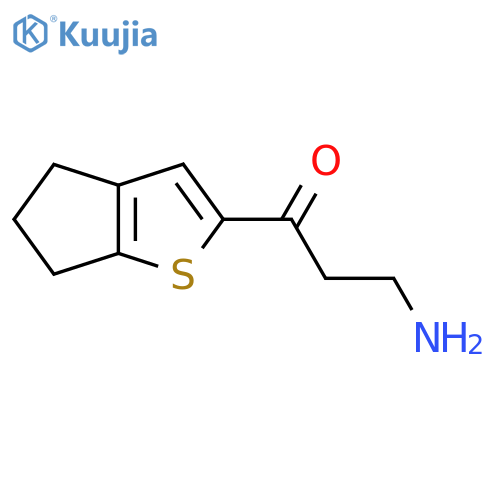 3-amino-1-{4H,5H,6H-cyclopentabthiophen-2-yl}propan-1-one structure