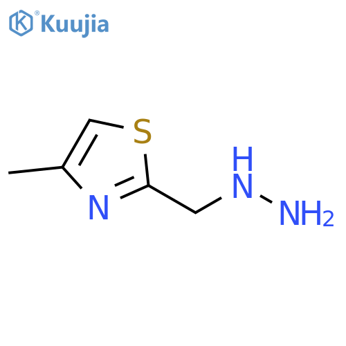 2-(hydrazinylmethyl)-4-methyl-1,3-thiazole structure