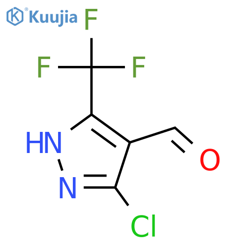 3-Chloro-5-(trifluoromethyl)-1H-pyrazole-4-carbaldehyde structure