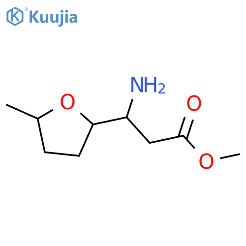 methyl 3-amino-3-(5-methyloxolan-2-yl)propanoate structure