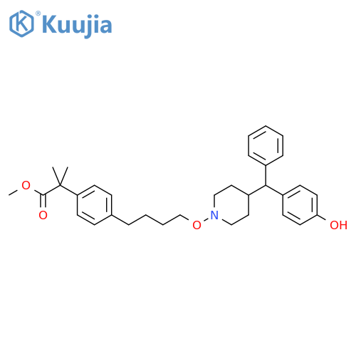 Methyl-4-4(4-hydroxy diphenyl-methyl)-piperidine-1-oxobutyl-2-2-dimethyl phenyl structure