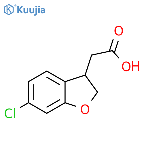 6-Chloro-2,3-dihydrobenzofuran-3-aceticAcid structure