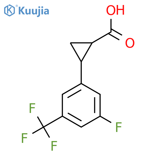 2-3-fluoro-5-(trifluoromethyl)phenylcyclopropane-1-carboxylic acid structure
