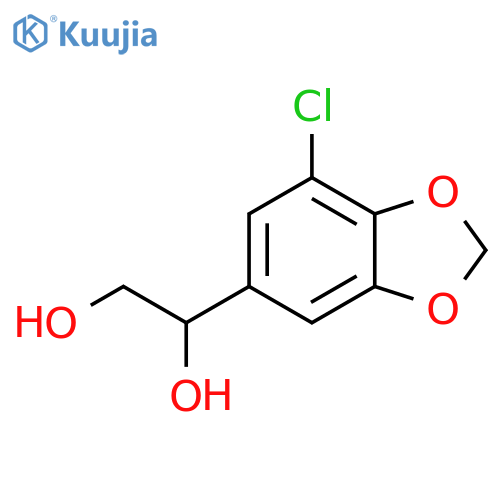 1-(7-chloro-1,3-dioxaindan-5-yl)ethane-1,2-diol structure