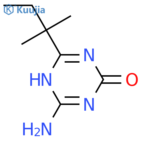 1,3,5-Triazin-2(1H)-one, 6-amino-4-(1,1-dimethylpropyl)-  structure