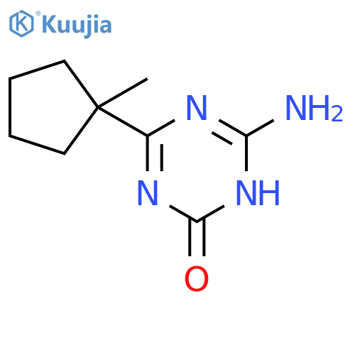 1,3,5-Triazin-2(1H)-one, 6-amino-4-(1-methylcyclopentyl)- structure