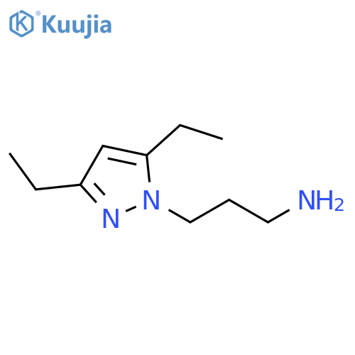 3-(3,5-diethyl-1H-pyrazol-1-yl)propan-1-amine structure