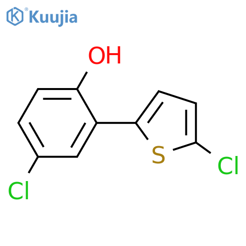 4-chloro-2-(5-chlorothiophen-2-yl)phenol structure