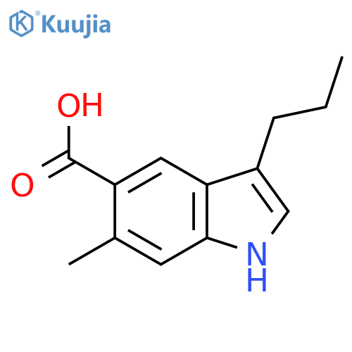 6-methyl-3-propyl-1H-indole-5-carboxylic acid structure