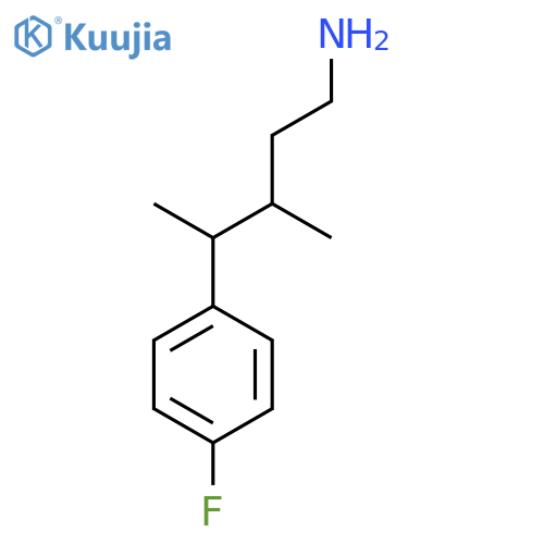 4-(4-fluorophenyl)-3-methylpentan-1-amine structure