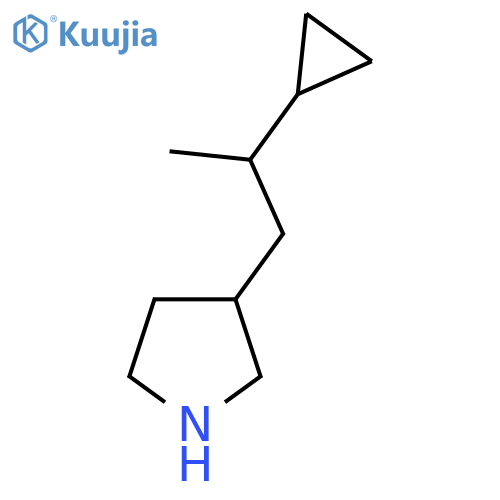 3-(2-cyclopropylpropyl)pyrrolidine structure