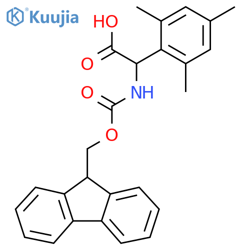 2-(9H-Fluoren-9-ylmethoxycarbonylamino)-2-(2,4,6-trimethylphenyl)acetic acid structure