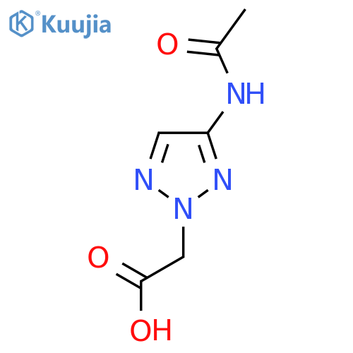 2-(4-acetamido-2H-1,2,3-triazol-2-yl)acetic acid structure