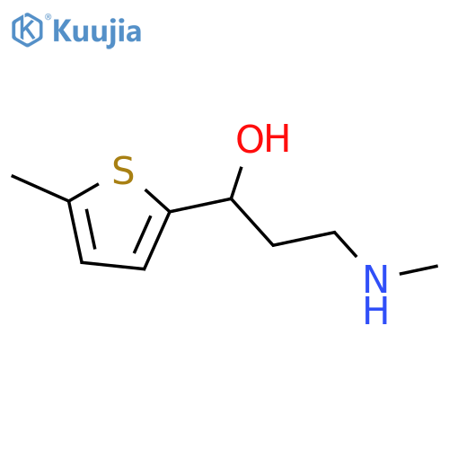 3-(Methylamino)-1-(5-methylthiophen-2-yl)propan-1-ol structure