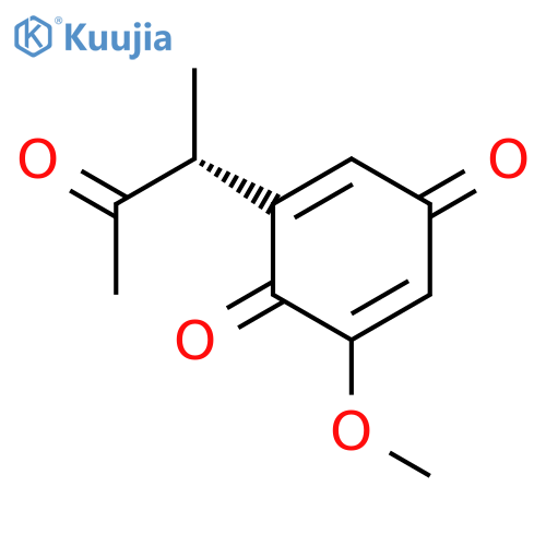 2,5-Cyclohexadiene-1,4-dione,2-methoxy-6-[(1R)-1-methyl-2-oxopropyl]- structure