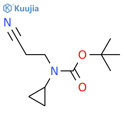 Tert-butyl (2-cyanoethyl)(cyclopropyl)carbamate structure