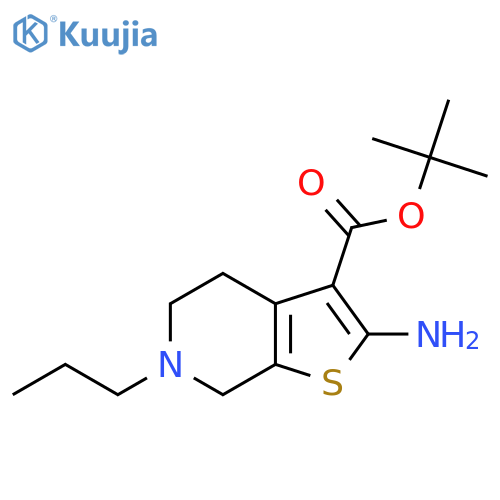 tert-butyl 2-amino-6-propyl-4H,5H,6H,7H-thieno2,3-cpyridine-3-carboxylate structure